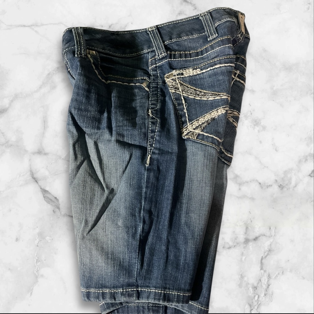 ARIAT REAL Low Rise Blue Denim Shorts/ Bermuda’s - Picture 6 of 9